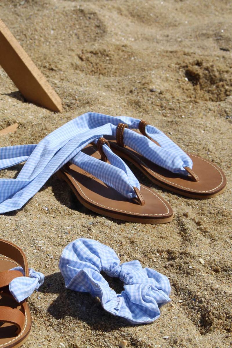 La sandale Classico Vichy Bleu – Image 2