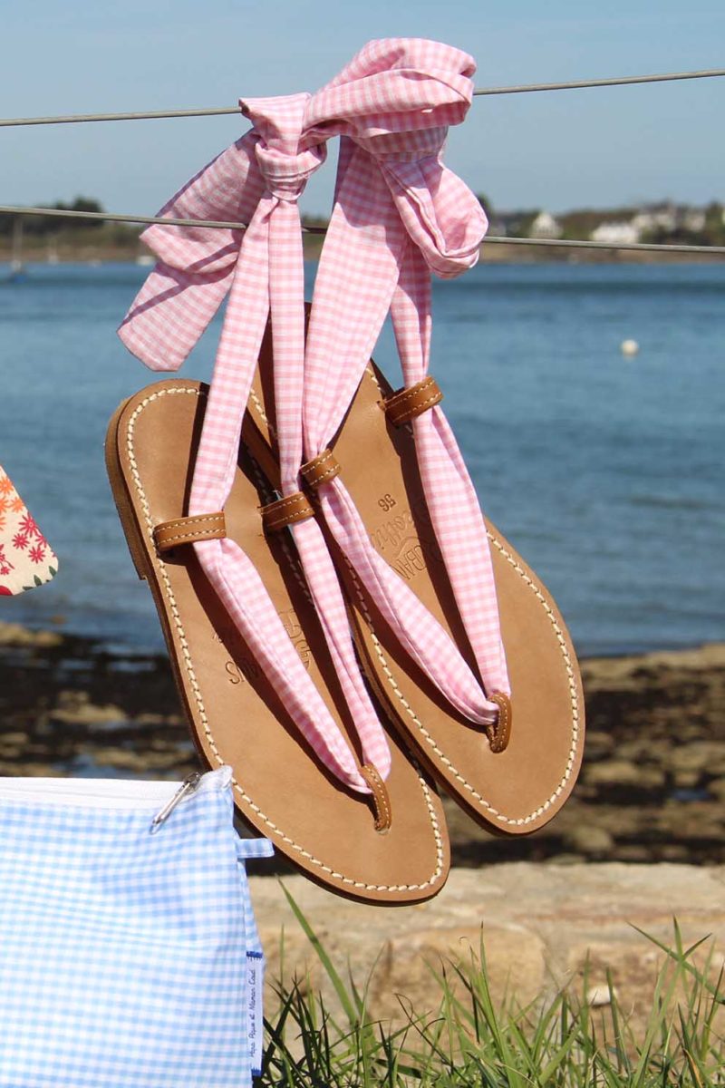 La sandale Classico Vichy Rose – Image 4