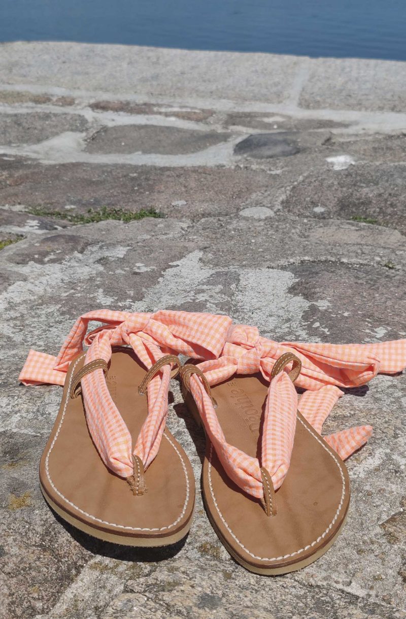 La sandale Classico Vichy Orange – Image 4
