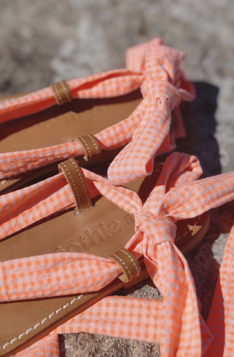 La sandale Classico Vichy Orange – Image 2
