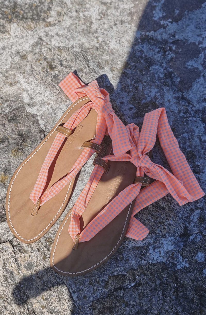 La sandale Classico Vichy Orange – Image 3